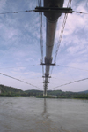 Tanana river, tributary of the Yukon River, Alaska: the trans-Alaska pipeline crossing the river - photo by E.Petitalot