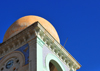 Biskra, Algeria / Algrie: detail of the bell tower of the old city hall - photo by M.Torres | dtail du clocher de l'ancien htel de ville