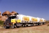 Australia - Devil's Marbles (NT): Shell Mack Quad-trailer road train - photo by R.Eime