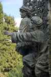 Baku, Azerbaijan: Fountain square - decorated fountain - detail - photo by Miguel Torres