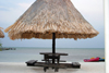 Belize - Caye Caulker: beach umbrella - photo by C.Palacio