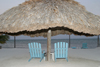 Belize - San Pedro - Ambergris Caye, Belize district: beach umbrella for two - photo by C.Palacio