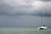 Belize - Placencia peninsula, Stann Creek District: catamaran at Sea - Caribbean sea - mar das caraibas - photo by C.Palacio