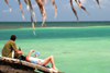Belize - Belize District: on vacation - couple on the beach - coral island in the Caribbean Sea - photo by C.Palacio
