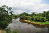 San Ignacio, Cayo, Belize: River Macal - looking north, towards the new bridge - photo by M.Torres