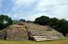 Altun Ha Maya city, Belize District, Belize: Plaza A - stairway and pyramid A-3 - Mayan temple - photo by M.Torres