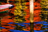 Bandar Seri Begawan, Brunei Darussalam: boat and abstract water reflection at Kampong Pg Tajuddin Hitam water village - photo by M.Torres