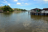 Bandar Seri Begawan, Brunei Darussalam: Kampong Pemacha water village, High Court on the other bank of the Sungai Kedayan and the Edinburgh Bridge in the background - photo by M.Torres