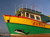 Nesebar: the trawler Zarku - prow - dolphin (photo by J.Kaman)