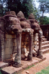 Angkor, Cambodia / Cambodge: Phimeankas - terrace of the elephants - Angkor Thom - photo by Miguel Torres