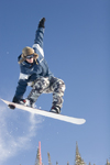 Kamloops, BC, Canada: snowboarder at Sun Peaks ski resort - model and property released - photo by D.Smith