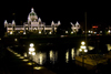 Victoria, BC, Canada: BC Legislature Parliament Buildings and harbour - nocturnal view - architect Francis Rattenbury - photo by D.Smith