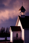 Canada / Kanada - Charming old Church and gorgeous sky - photo by M.Duffy
