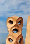 Barcelona, Catalonia: vent on the roof of Casa Mil, La Pedrera, by Gaudi - UNESCO World Heritage Site - photo by M.Torres