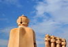 Barcelona, Catalonia: access tower and block of chimneys, roof of Casa Mil, La Pedrera, by Gaudi - UNESCO World Heritage Site - photo by M.Torres