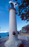 Cayman Islands - Grand Cayman - George Town - seafarers memorial adjacent to the Port Authority, a lighthouse overlooking the harbor - photo by F.Rigaud