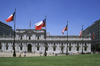 Santiago de Chile: Palacio de la Moneda - former residence of Chilean presidents - rebuilt in 1981 - photo by C.Lovell