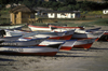 Los Molles, Valparaso region, Chile: fishing boats on the beach - photo by C.Lovell