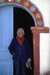 Lauca National Park, Arica and Parinacota region, Chile: Aymara grounds keeper of the 17th century adobe church in the village of Parinacota - Norte Grande - photo by C.Lovell