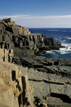 Los Molles, Valparaso region, Chile: vertical rocks along the coast - photo by C.Lovell