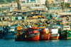 Chile - Arica: fishing boats in the harbour - barcos de pesca en el puerto - photo by D.Smith