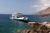 Crete - Sfakia - Chora Sfakion (Xania prefecture): the ferry from Agia Roumeli arrives - Samaria (photo by Alex Dnieprowsky)