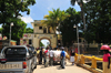 Dajabn, Dominican Republic: first glance of the Dominican republic, after crossing the gate on the river Massacre bridge - customs office - photo by M.Torres