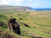 Tonguiki - Ahu Akivi (Ilha da Pascoa, Isla de Pascua) : statue head and the Pacific Ocean - photo by Rod Eime