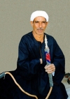 Aswan: Egyptian man smoking a water-pipe (photo by J.Kaman)