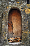 Lalibela, Amhara region, Ethiopia: door in the rock wall around Bet Medhane Alem church - photo by M.Torres