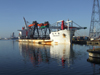 Le Havre, Seine-Maritime, Haute-Normandie, France: Ship transporting Gantry Crane - Zhen Hua 9 - photo by A.Bartel