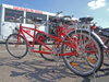 Le Havre, Seine-Maritime, Haute-Normandie, France: bicycles and tandems for hire, seafront - support bus - photo by A.Bartel