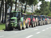 Le Havre, Seine-Maritime, Haute-Normandie, France: Farmers Protest, line of agricultural tractors - photo by A.Bartel