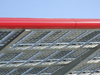 Le Havre, Seine-Maritime, Haute-Normandie, France: detail of Solar Panel Roof, Gas Station - green energy - photo by A.Bartel