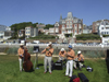 Le Havre, Seine-Maritime, Haute-Normandie, France: Old Time Jazz Band plays outside - Normandy - photo by A.Bartel