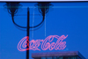 Germany - Berlin: neon - Coca Cola logo in a bar window / Coca Cola Schriftzug im Fenster einer Bar - Coca Cola Werbung (photo by W.Schmidt)