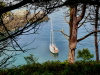 Channel islands - Guernsey / GCI: Fermain Bay - yacht at anchor (photo by T.Marshall)