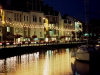 Channel islands - Guernsey / GCI: St. Peter Port - harbour front at night (photo by T.Marshall)