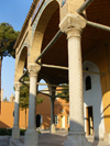 Isfahan / Esfahan, Iran: porch - Vank Cathedral - Armenian Orthodox Church - Jolfa, the Armenian district - photo by N.Mahmudova