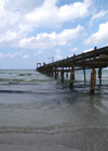 Israel - Kibbutz Sdot Yam: old pier - photo by Efi Keren