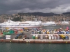Italy / Italia - Genoa / Genova / GOA (Liguria): container harbour and Grimaldi lines ferry to Sardinia - ferries GNV (photo by J.Kaman)