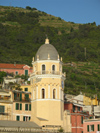 Italy - Vernazza, Cinque Terre - church tower - photo by D.Hicks