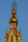 Kazakhstan, Almaty: Holy Ascension Russian Orthodox Cathedral - golden onion - photo by M.Torres