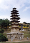 Democratic People's Republic of Korea - DPRK / Kaesong: museum - stylized pagoda (photo by M.Torres)