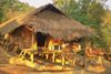Laos - Si Phan Don region (4000 islands region): a typical bamboo house in a remote village - photo by E.Petitalot
