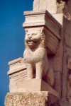 Libya - Sabratha: Puno-Hellenistic Mausoleum of Bes - detail of a lion (photo by M.Torres)