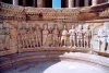 Libya - Sabrata: the theatre - sculptures decorating the elevated stage (photo by M.Torres)
