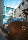 Liechtenstein - Vaduz: the woman and the sky - sculpture by Colombian artist Fernando Botero (photo by M.Torres)