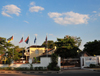 Mangochi, Malawi: Villa Tafika, historic lodge, built in 1891 - former Hotel Fort Johnston and European Club - Clock tower circle - photo by M.Torres