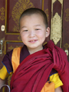 Mongolia - Ulaan Baator / ULN / Ulan Bator: Ganden Hiid monastery - novice (photo by P.Artus)